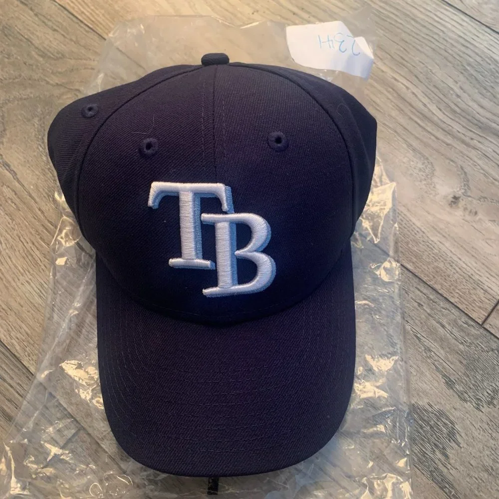 NEW 9FORTY NEW ERA TAMPA BAY RAYS ADJUSTABLE YOUTH BASEBALL‎ HAT NAVY
